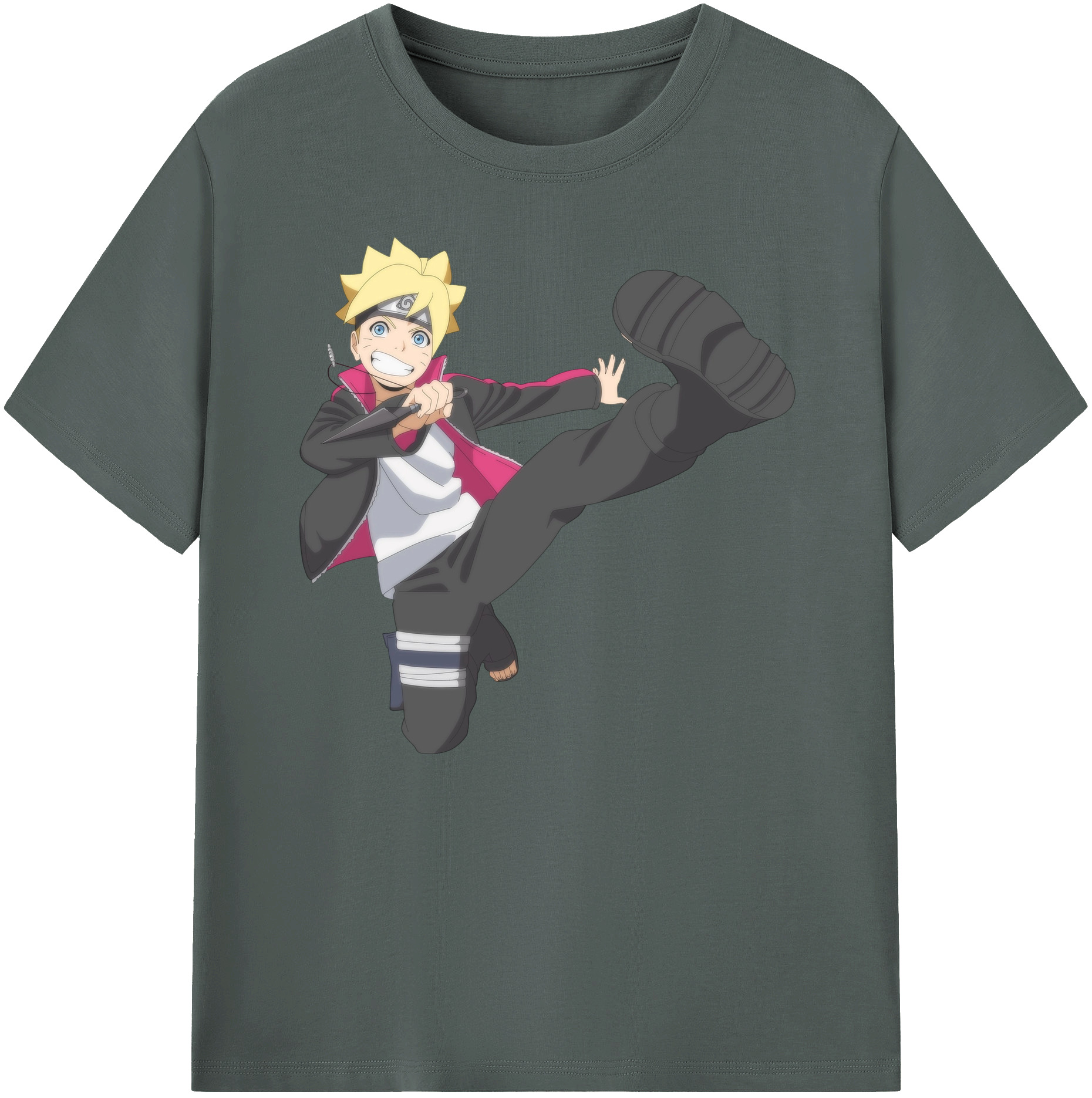 （画像用） NARUTO -ナルト- うずまき ボルト Uzumaki Boruto 綿100％ メンズ半袖Tシャツ｜肌触りやわらか＆通気性